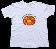 画像2: 90s 46th COMBAT SUPPORT HOSPITAL OPERATION DESERT STORM 両面 染み込みプリント コットンTシャツ 白 (2)