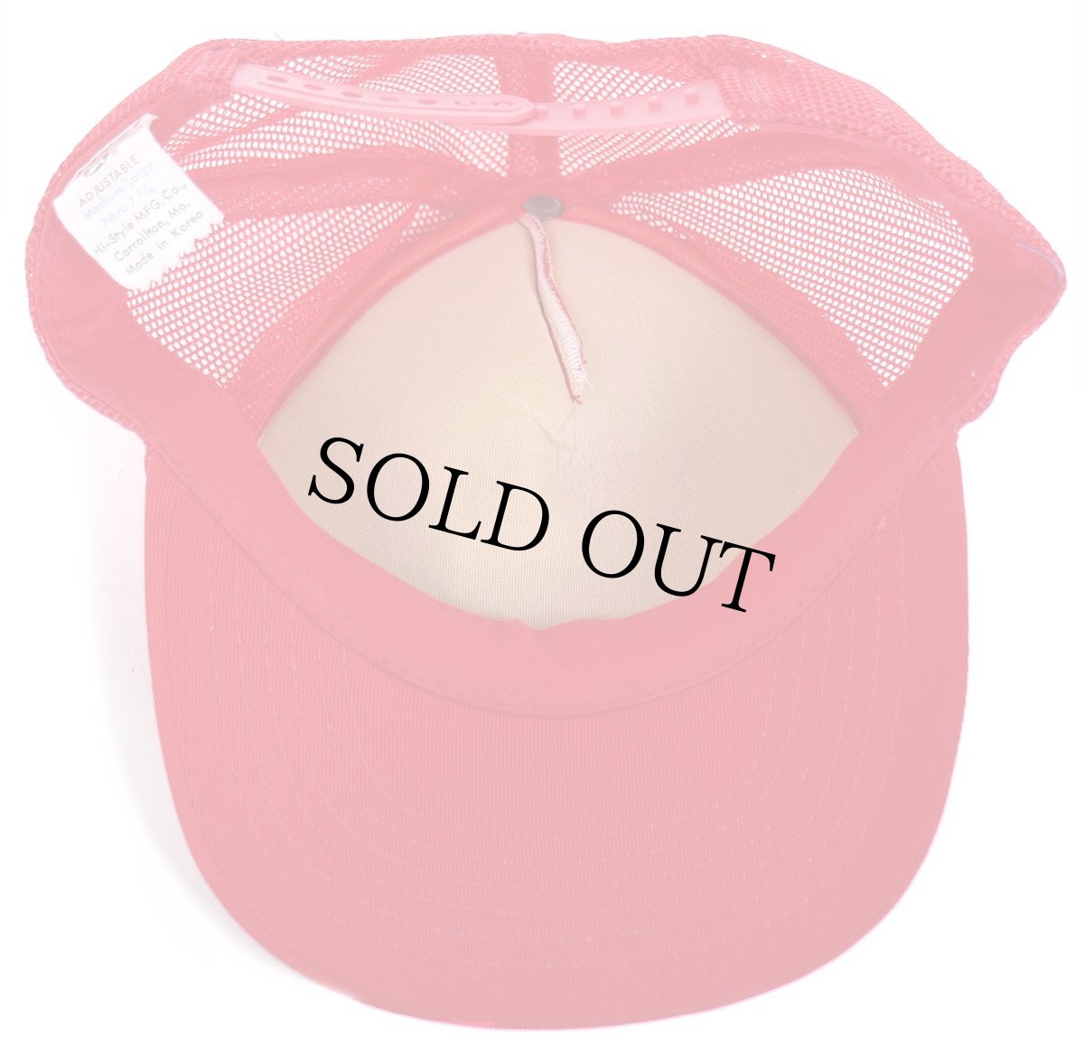 画像7: 90s COWBOYS BAR・B・Q MUSKOGEE.OK. 発泡プリント メッシュキャップ 赤 M/L (7)