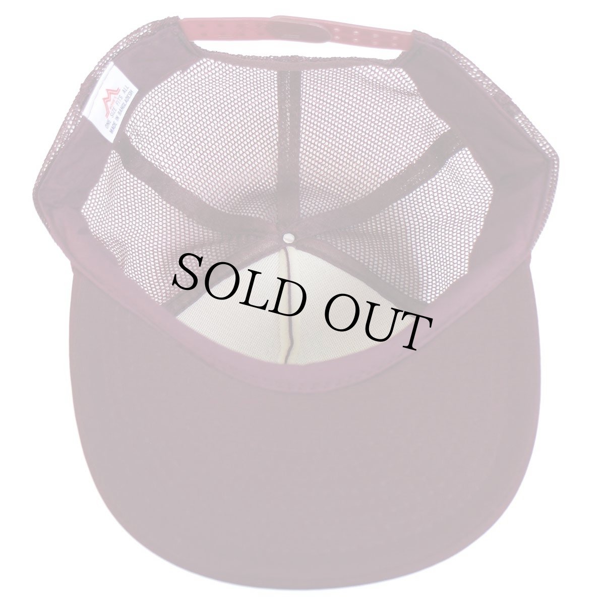 画像7: デッドストック★90s C-A-L STORES メッシュキャップ ワインレッド (7)