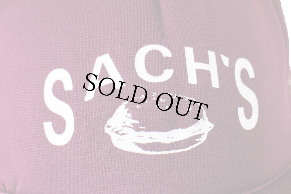 画像5: 90s SACH'S ハンバーガー メッシュキャップ ワインレッド (5)