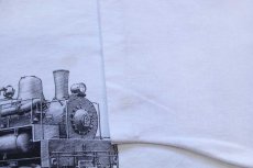 画像5: 90s USA製 Cass Scenic Railroad State Park 蒸気機関車 Tシャツ 白 XXXL★特大 (5)