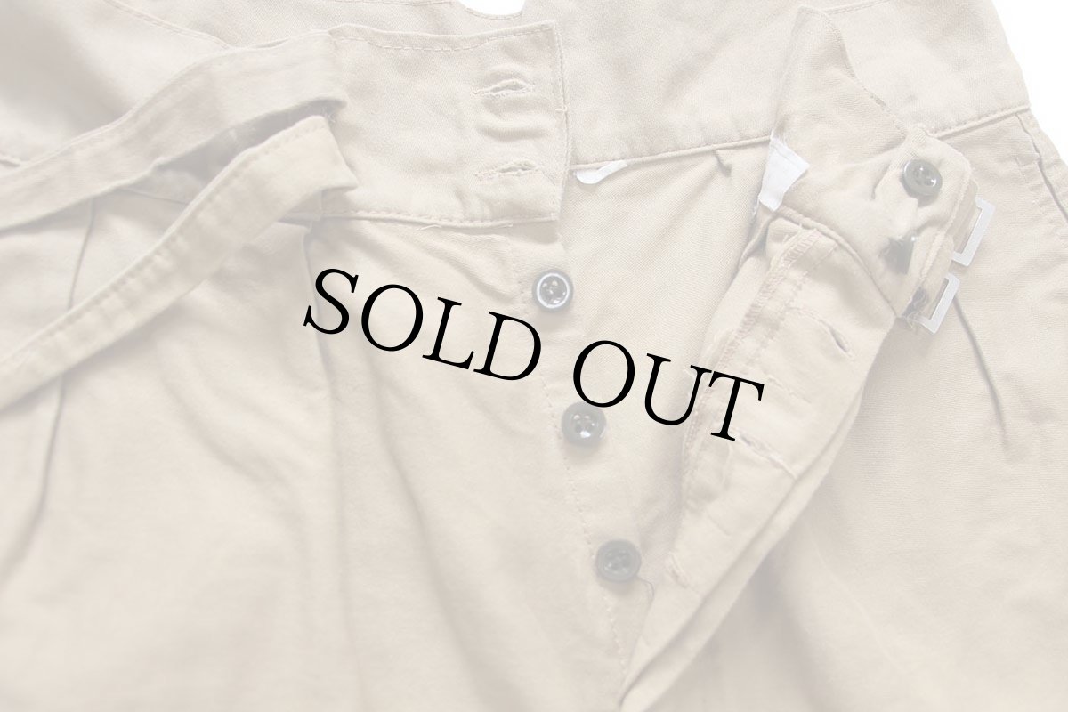 画像4: 80s イタリア軍 ツータック コットンツイル グルカショーツ ショートパンツ カーキ 3★ショーツ ハーフ (4)