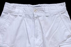 画像3: 00s ポロ ラルフローレン USED加工 コットン カーゴ ショートパンツ 白 31★ショーツ ハーフ (3)