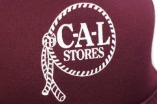 画像5: デッドストック★90s C-A-L STORES メッシュキャップ ワインレッド (5)