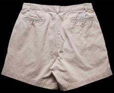 画像2: 90s メキシコ製 ポロ ラルフローレン ANDREW SHORT ツータック コットン チノ ショートパンツ ベージュ 33★134 ショーツ (2)