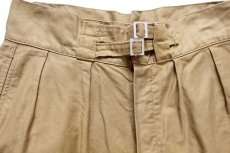 画像3: 80s イタリア軍 ツータック コットンツイル グルカショーツ ショートパンツ カーキ 3★ショーツ ハーフ (3)