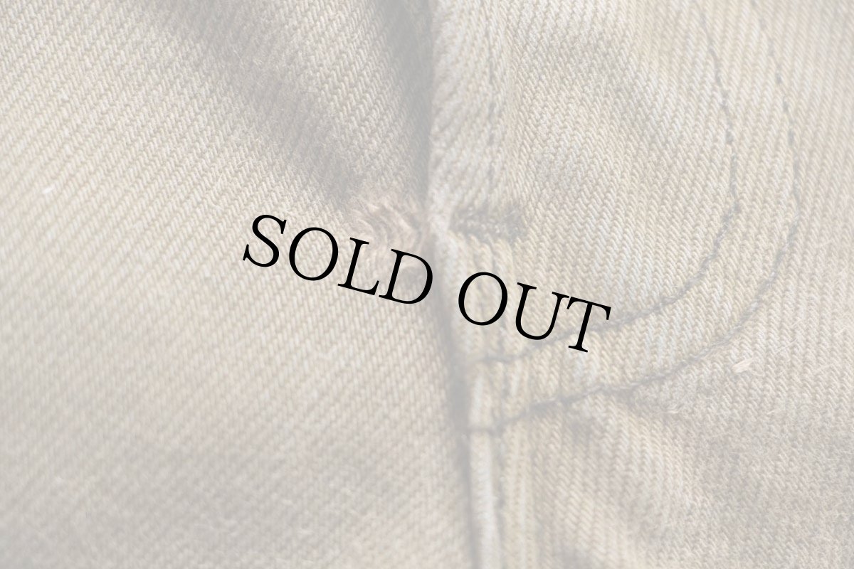 画像9: 00s USA製 Levi'sリーバイス 501 後染め カラーデニムパンツ オリーブ フェード W38 L32★オールド (9)