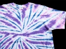 画像1: 90s USA製 タイダイ染め コットンTシャツ XL (1)