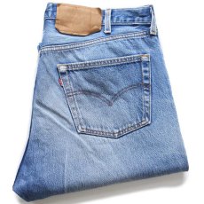 画像1: 90s USA製 Levi'sリーバイス 501 ダメージ デニムパンツ ヒゲ W40 L32★177 (1)