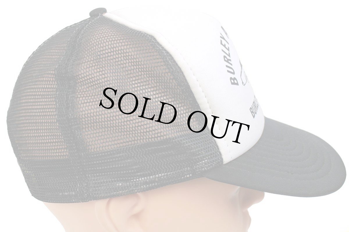 画像4: 80s BURLEY AUTO PARTS BURLEY SMALL ENGINE ツートン 切り替え メッシュキャップ 黒×白 L (4)