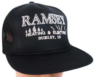 デッドストック☆90s USA製 無地 メッシュキャップ 黒