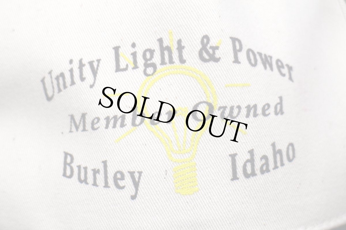 画像5: デッドストック★90s Unity Light & Power Member Owned ツートン 切り替え コットンキャップ 生成り×黒 (5)