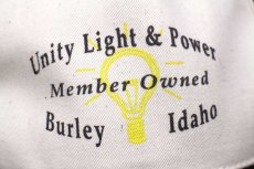 画像5: デッドストック★90s Unity Light & Power Member Owned ツートン 切り替え コットンキャップ 生成り×黒 (5)