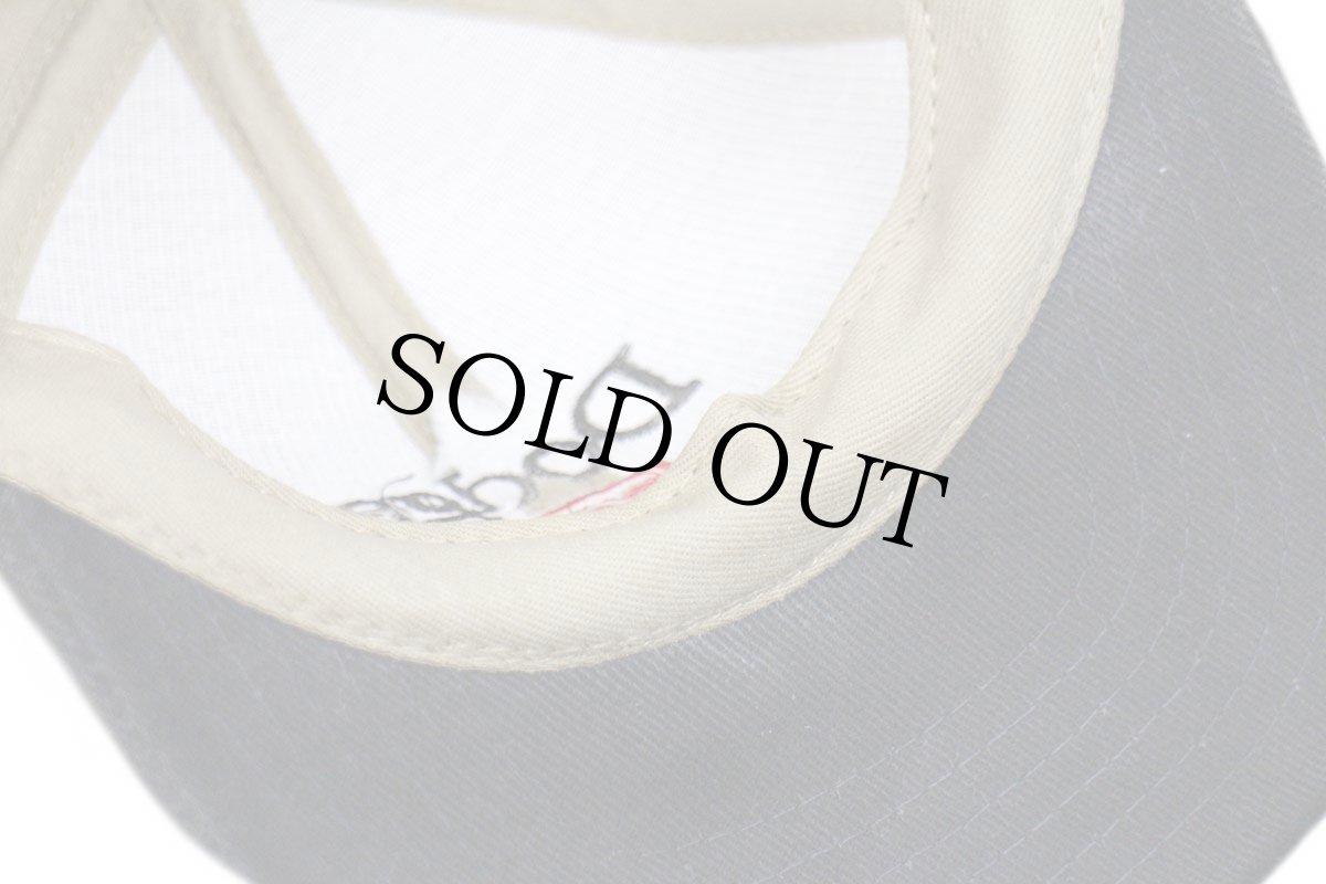 画像8: 90s USA製 Dodgeダッジ AMERICAN FARM BUREAU FEOERATION ロゴ刺繍 ツートン 切り替え コットンキャップ ベージュ×黒 (8)