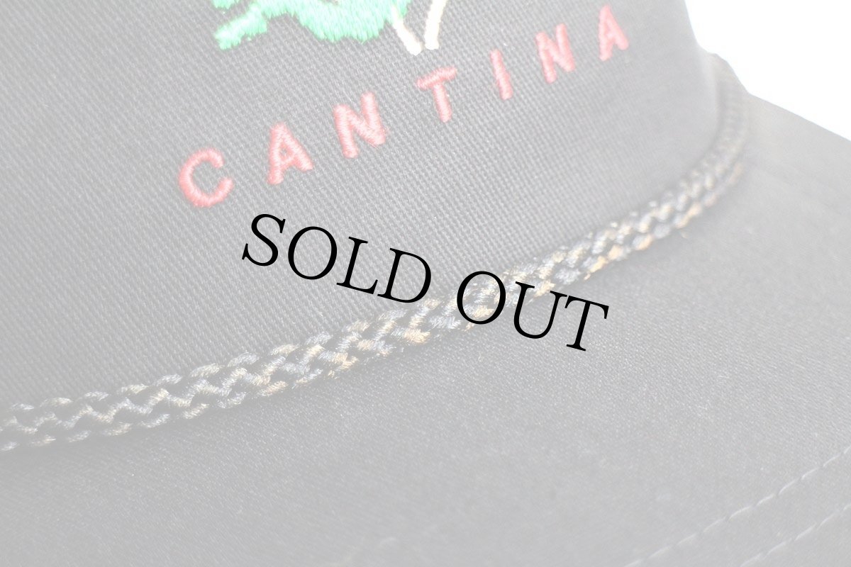 画像9: デッドストック★90s MOTHER MESQUITE'S CANTINA 木 刺繍 キャップ 黒 (9)