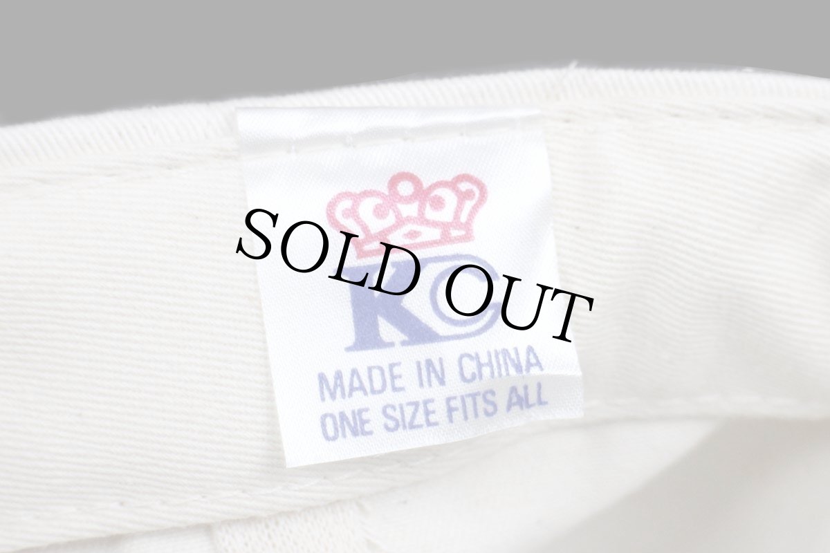 画像6: デッドストック★90s Unity Light & Power Member Owned ツートン 切り替え コットンキャップ 生成り×黒 (6)