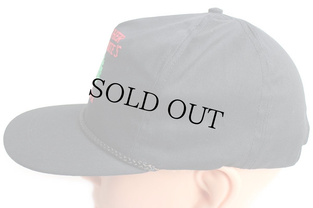 画像2: デッドストック★90s MOTHER MESQUITE'S CANTINA 木 刺繍 キャップ 黒 (2)