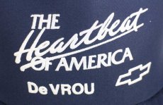 画像5: デッドストック★90s THE Heartbeat OF AMERICA シボレー ロゴ 発泡プリント キャップ 紺 (5)