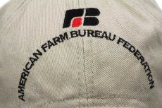 画像5: 90s USA製 Dodgeダッジ AMERICAN FARM BUREAU FEOERATION ロゴ刺繍 ツートン 切り替え コットンキャップ ベージュ×黒 (5)