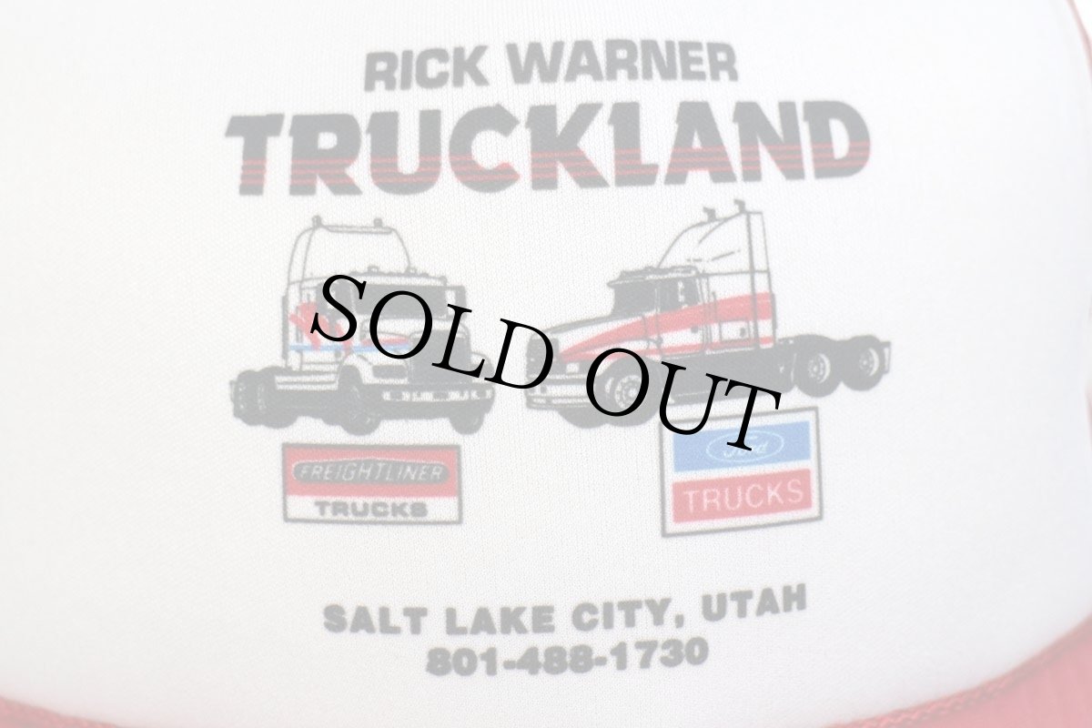 画像5: デッドストック★90s TRUCKLAND FREIGHTLINER Fordフォード コンボイ トラック ツートン 切り替え メッシュキャップ 赤×白 (5)