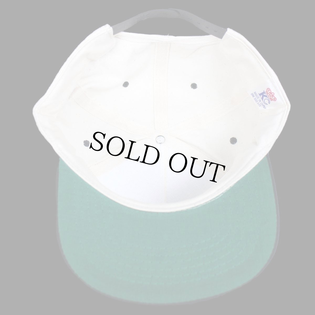 画像7: デッドストック★90s Unity Light & Power Member Owned ツートン 切り替え コットンキャップ 生成り×黒 (7)