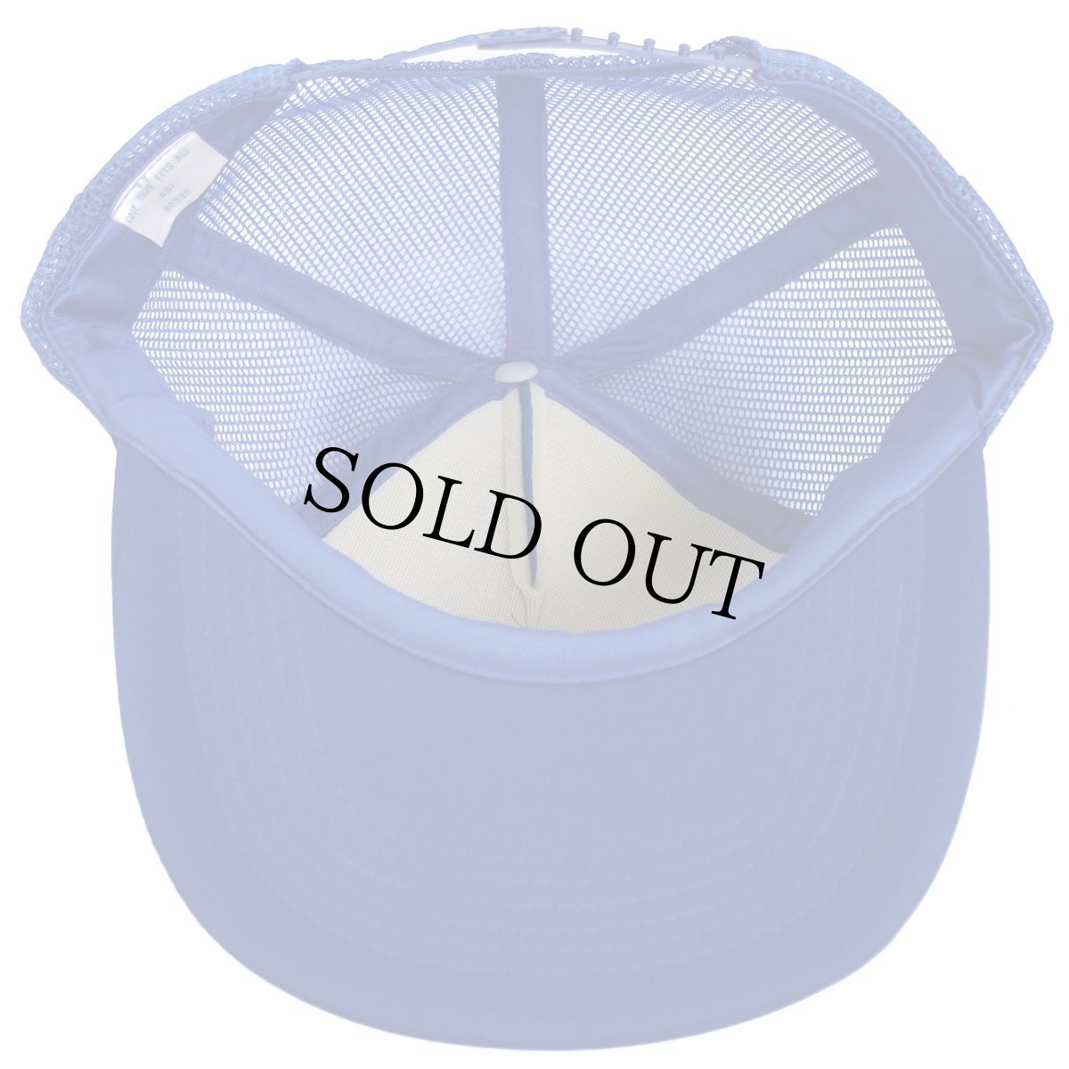 画像8: 90s FARWEST STEEL Corporation メッシュキャップ 青 (8)