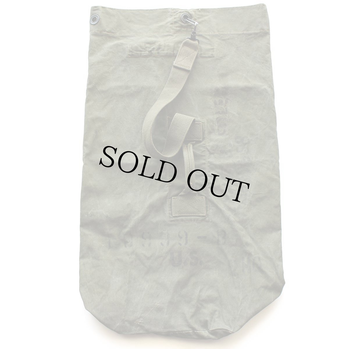 画像2: 40s 米軍 US ステンシル コットン キャンバス ダッフルバッグ オリーブドラブ (2)