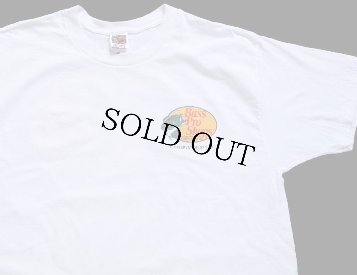 画像3: 00s Bass Pro Shops ロゴ 両面プリントコットンTシャツ 白 XL (3)