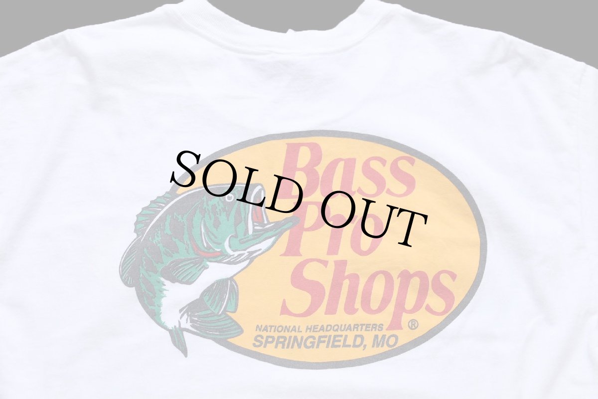 画像4: 00s Bass Pro Shops ロゴ 両面プリントコットンTシャツ 白 XL (4)