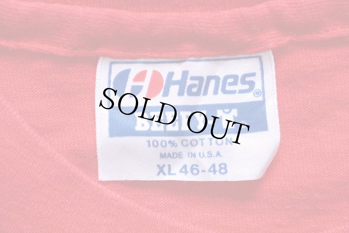 画像5: 80s USA製 Hanes WORLD FAMOUS SCREWBIRDS VS-33 両面プリント コットンTシャツ 赤 XL (5)