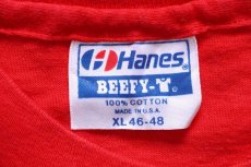 画像5: 80s USA製 Hanes WORLD FAMOUS SCREWBIRDS VS-33 両面プリント コットンTシャツ 赤 XL (5)
