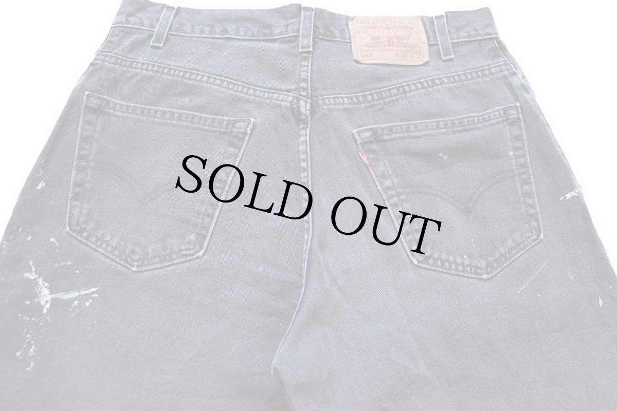 画像5: 00s Levi'sリーバイス 560 ペンキ飛び ブラック デニムパンツ フェード W34 L32 (5)