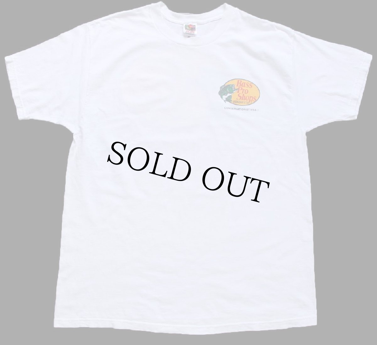 画像2: 00s Bass Pro Shops ロゴ 両面プリントコットンTシャツ 白 XL (2)