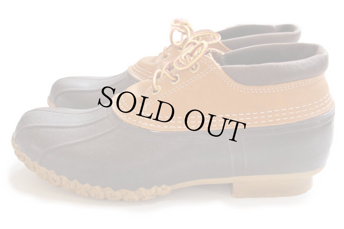 画像2: USA製 L.L.Bean 3ホール ビーンブーツ ガムシューズ タン×ブラウン 9M (2)