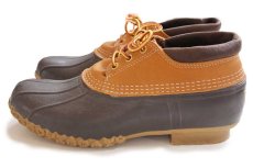 画像2: USA製 L.L.Bean 3ホール ビーンブーツ ガムシューズ タン×ブラウン 9M (2)