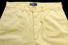 画像4: 90s ポロ ラルフローレン PHILIP PANT コットン チノパン 薄黄 W36 L30★327 (4)
