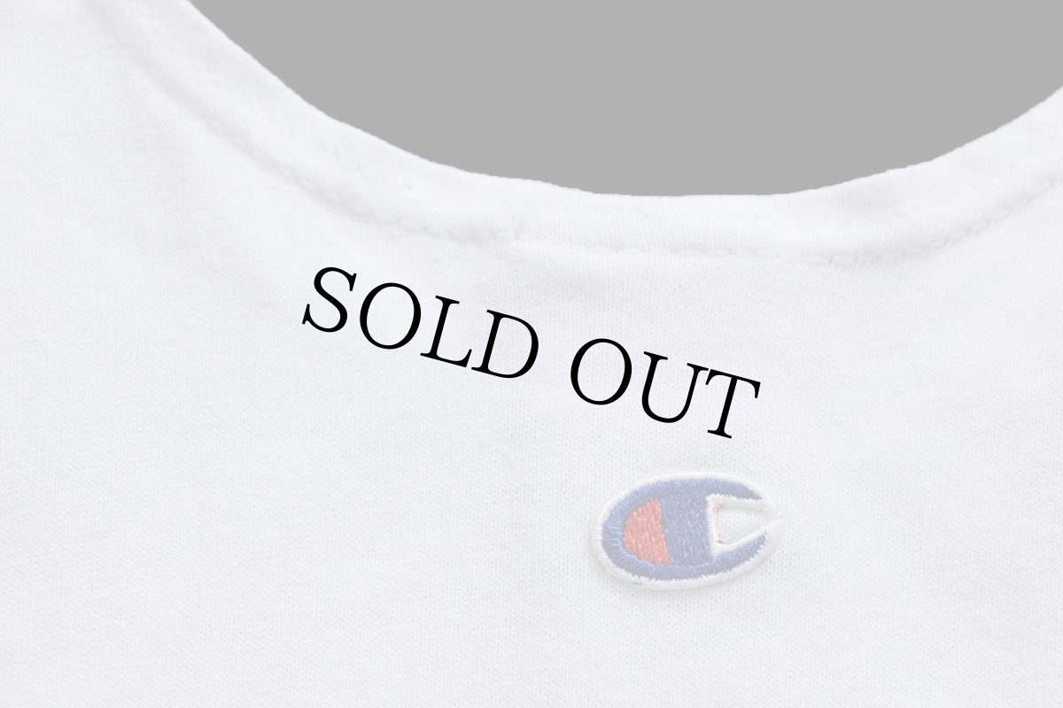 画像5: 90s USA製 Championチャンピオン ASPEN ひび割れプリント コットン タンクトップ 白 L (5)