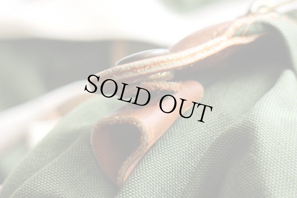 画像9: 70s UNKNOWN ナイロン ダッフルバッグ オリーブ×アイボリー 38 (9)