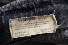 画像6: 80s USA製 Wranglerラングラー 13MWZPB 先染め ブラック デニムパンツ W36 L32 (6)