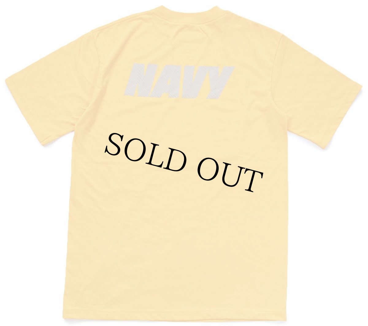 画像3: デッドストック★USA製 NAVY 両面リフレクタープリント ポリエステル Tシャツ 黄 S (3)