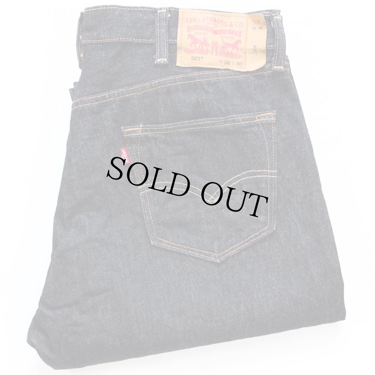 画像1: メキシコ製 Levi'sリーバイス 501 ブリーチ飛び 先染め ブラック デニムパンツ W38 L30 (1)