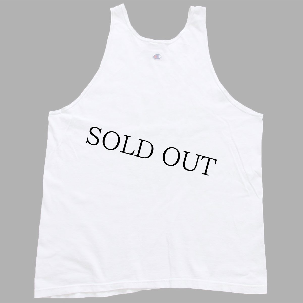 画像3: 90s USA製 Championチャンピオン ASPEN ひび割れプリント コットン タンクトップ 白 L (3)