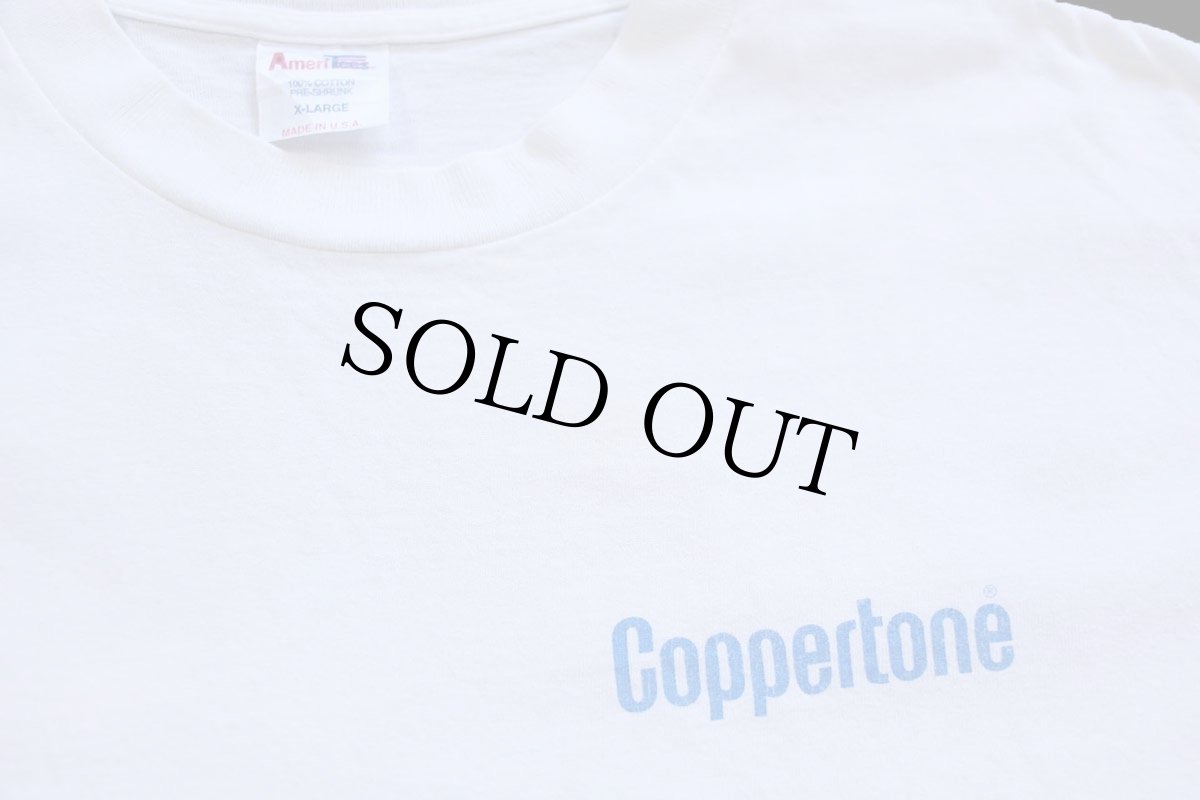 画像4: 90s USA製 Coppertone ロゴ アート コットンTシャツ 白 XL (4)