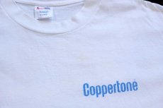 画像4: 90s USA製 Coppertone ロゴ アート コットンTシャツ 白 XL (4)