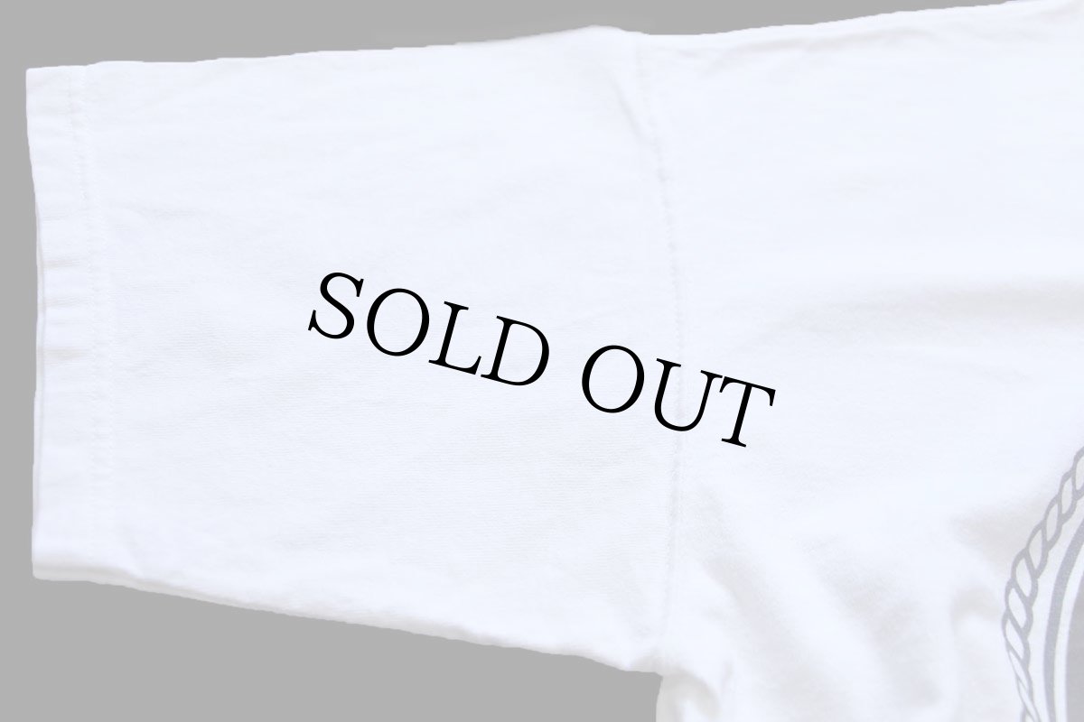 画像7: USA製 UNITED STATES NAVY ロゴ 両面リフレクタープリント ステンシル コットンTシャツ 白 L (7)