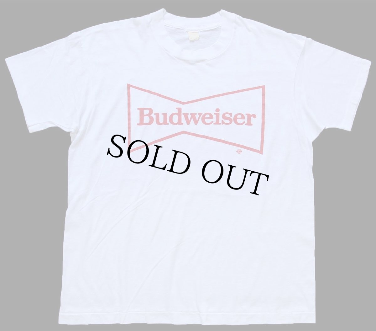 画像2: 80s Budweiserバドワイザー ビッグロゴ Tシャツ 白 (2)