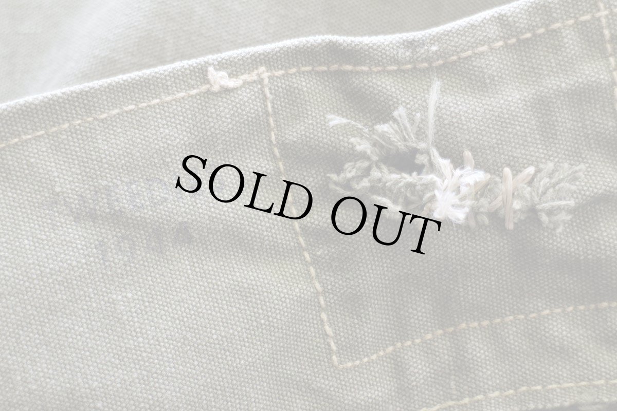 画像9: 40s 米軍 US ステンシル コットン キャンバス ダッフルバッグ オリーブドラブ (9)