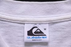 画像4: 90s USA製 Quiksilver アート 両面プリント コットンTシャツ 白 M (4)