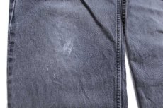 画像8: 90s USA製 Levi'sリーバイス 550 ダメージ ブラック デニムパンツ フェード W36 L30 (8)