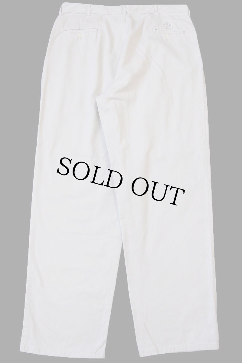 画像3: 90s メキシコ製 ポロ ラルフローレン ツータック コットン チノパン カーキ W36 L32★326 (3)